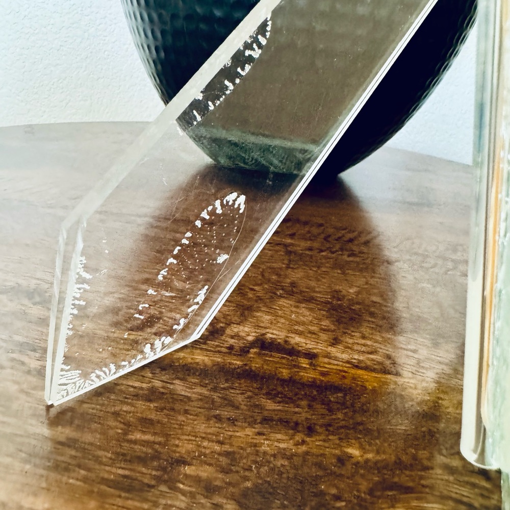 Vintage 5x7 fused glass frame handcrafted one of a kind gift wedding pictures - Picture 10 of 10